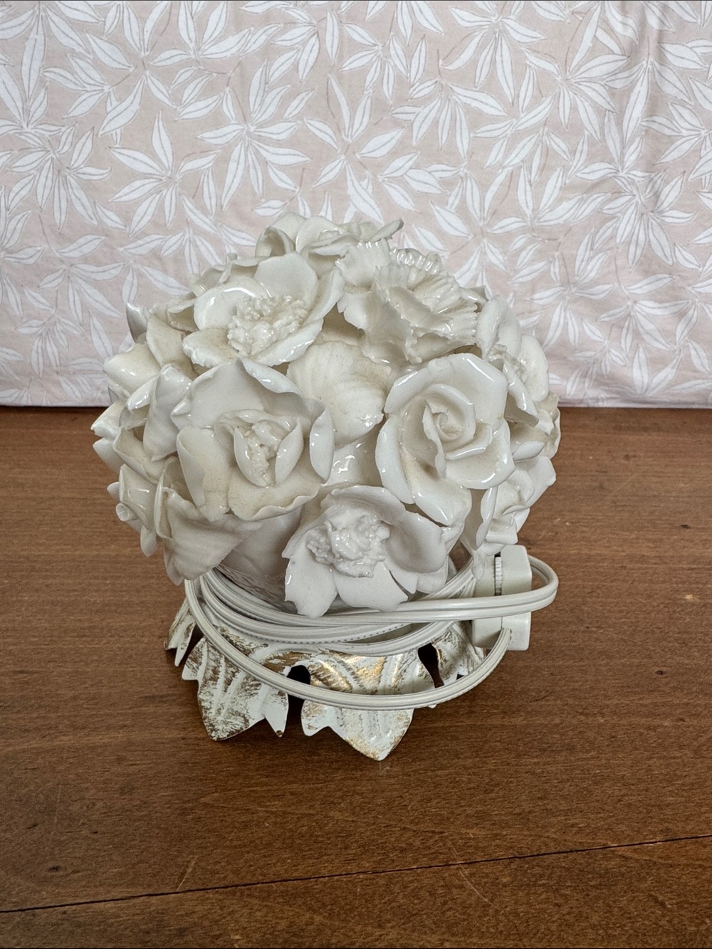 White Ceramic Flower Bouquet Accent Sculpture - Home Accents